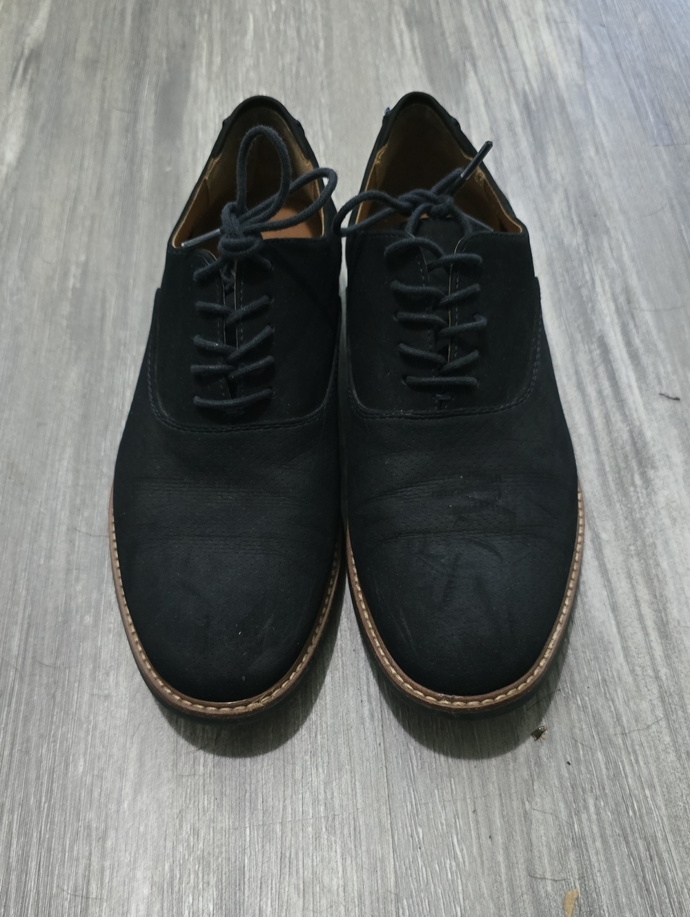 Men's Navy Bue Lace-Up Casual Dress Shoes